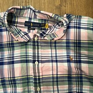 Ralph Lauren Men’s Short Sleeve Button Down Shirt Size XXL Multicolor Plaid